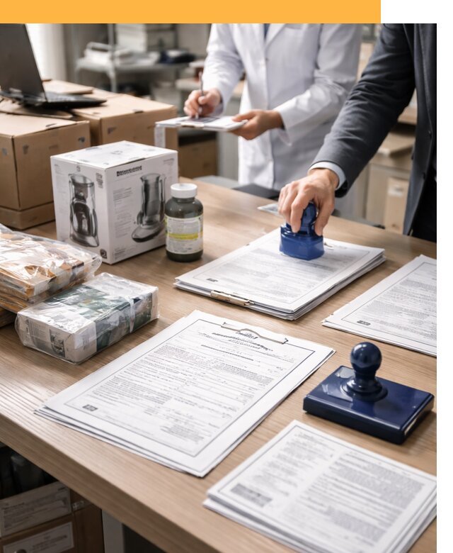 Сертификация импортных товаров от 12416 с таможенным сопровождением